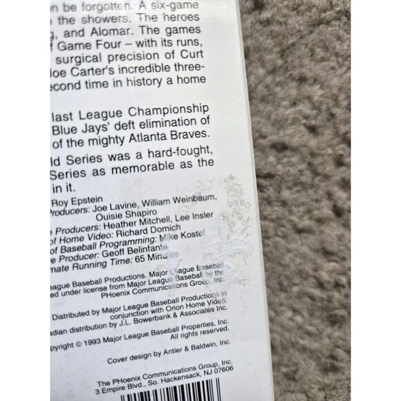 Official Toronto Blue Jays World Series VHS Set 1992 & 1993 MLB Baseball - Picture 8 of 8